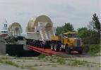 Rotors being discharged from roll on – roll off barge